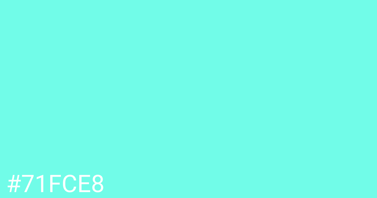 Hex color #71fce8 graphic