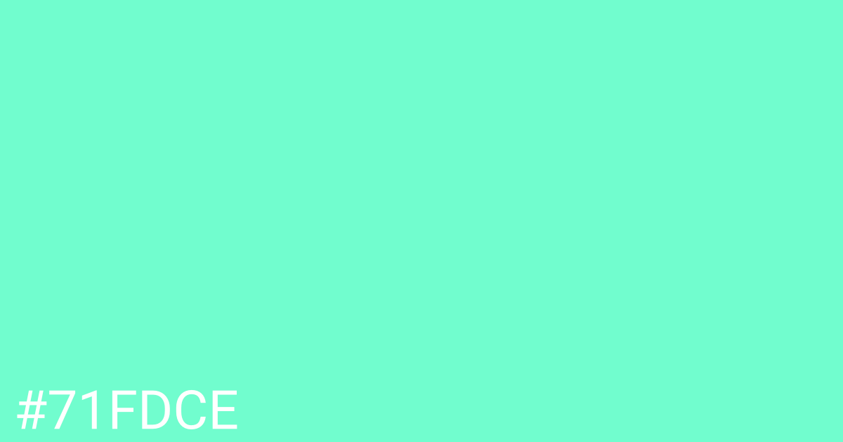 Hex color #71fdce graphic