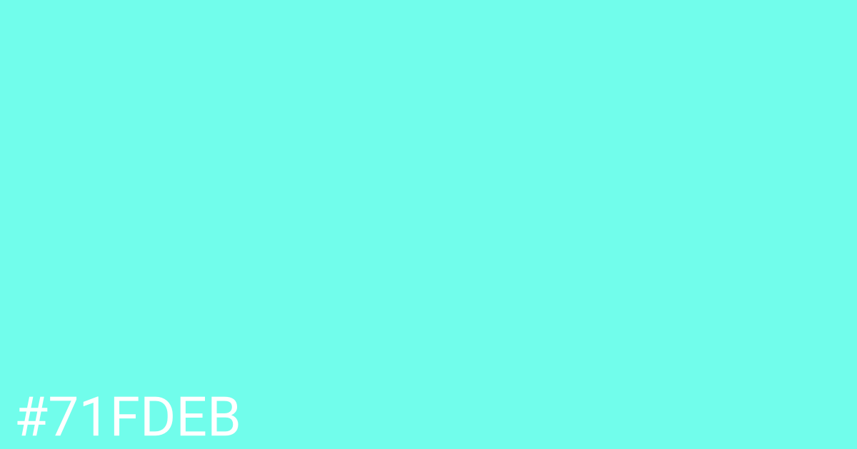 Hex color #71fdeb graphic