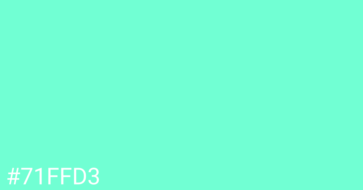 Hex color #71ffd3 graphic