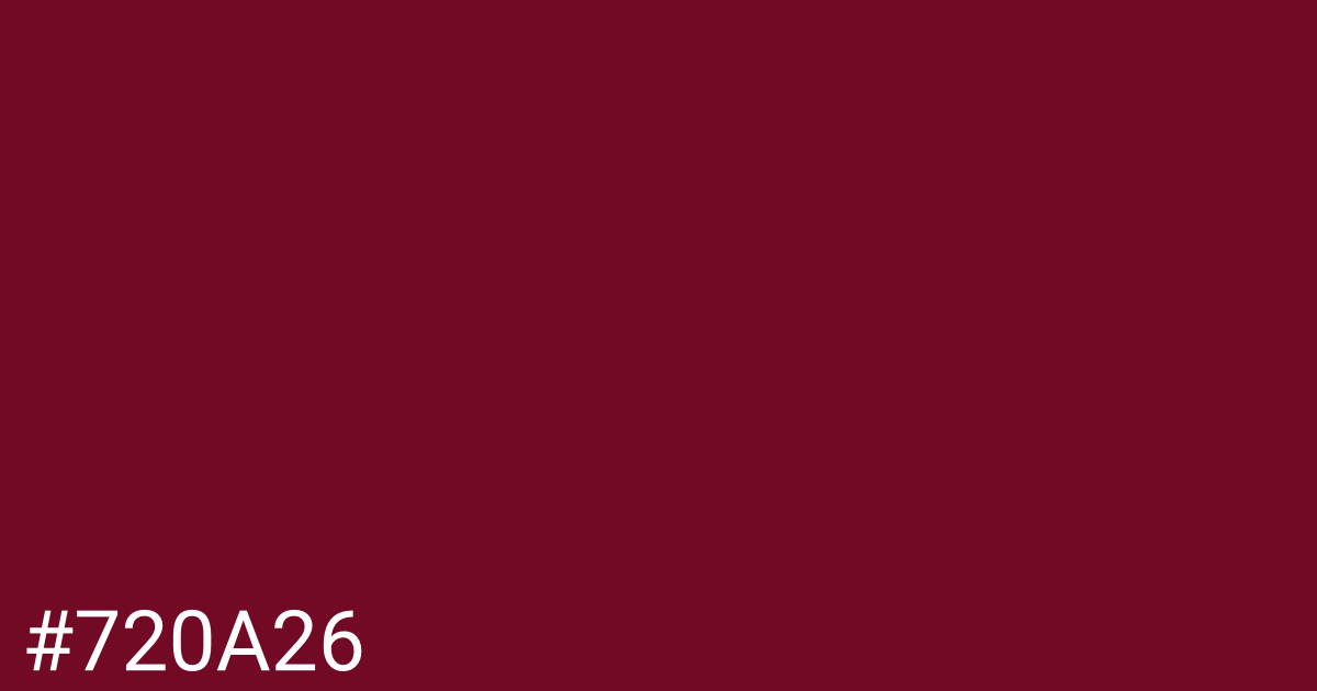 Hex color #720a26 graphic