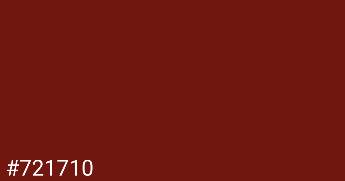 Hex color #721710 graphic