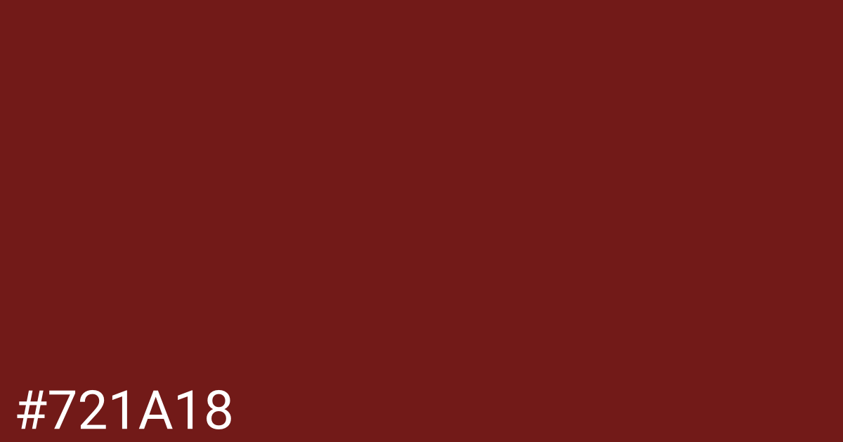 Hex color #721a18 graphic