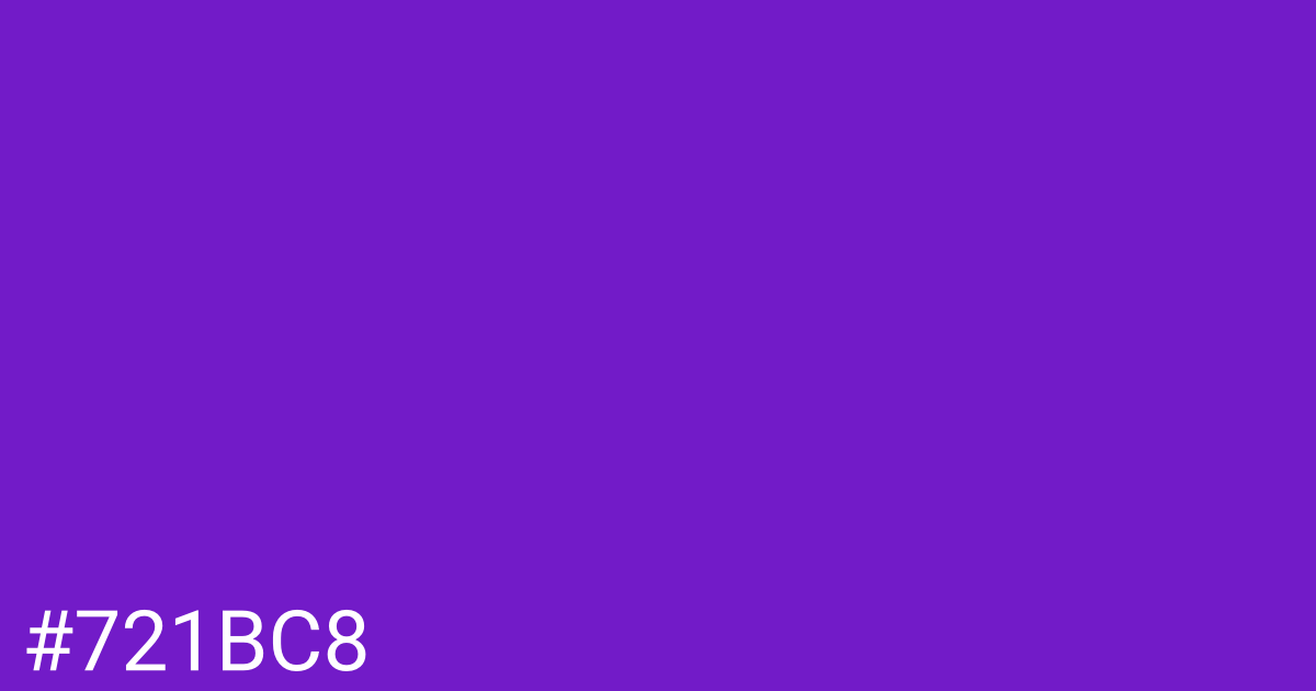 Hex color #721bc8 graphic