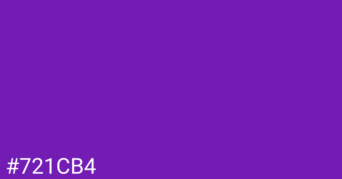 Hex color #721cb4 graphic