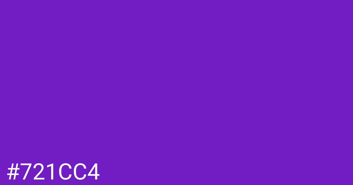 Hex color #721cc4 graphic