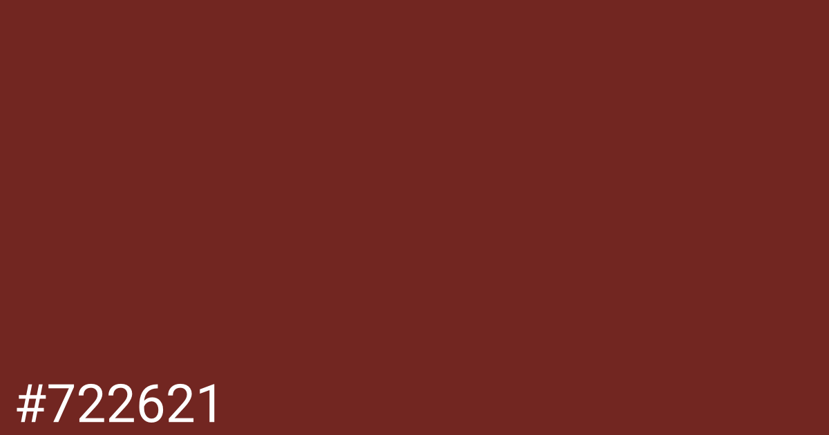Hex color #722621 graphic