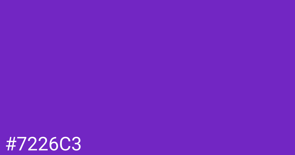 Hex color #7226c3 graphic