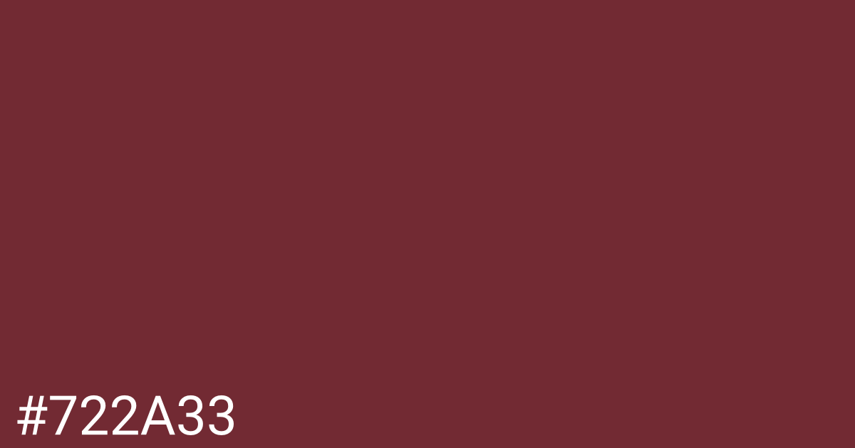 Hex color #722a33 graphic