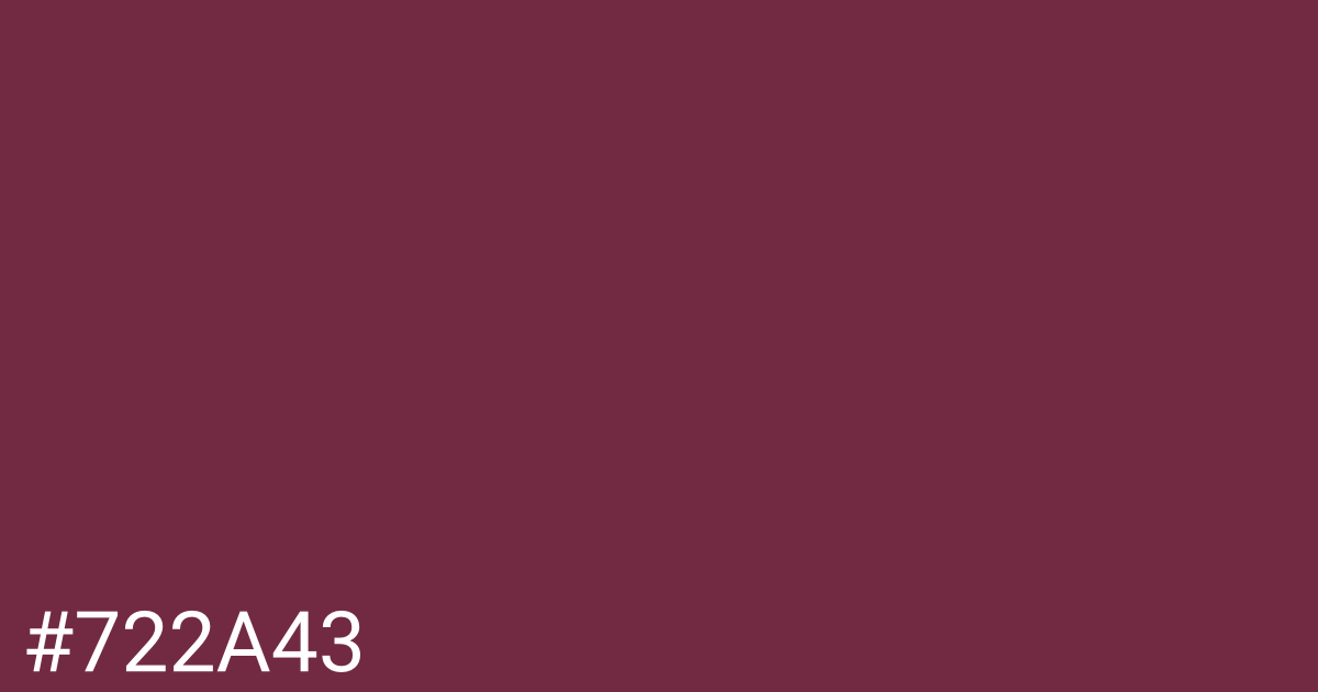 Hex color #722a43 graphic