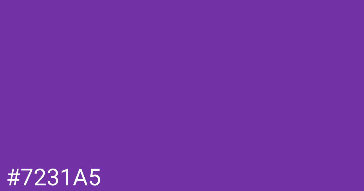 Hex color #7231a5 graphic