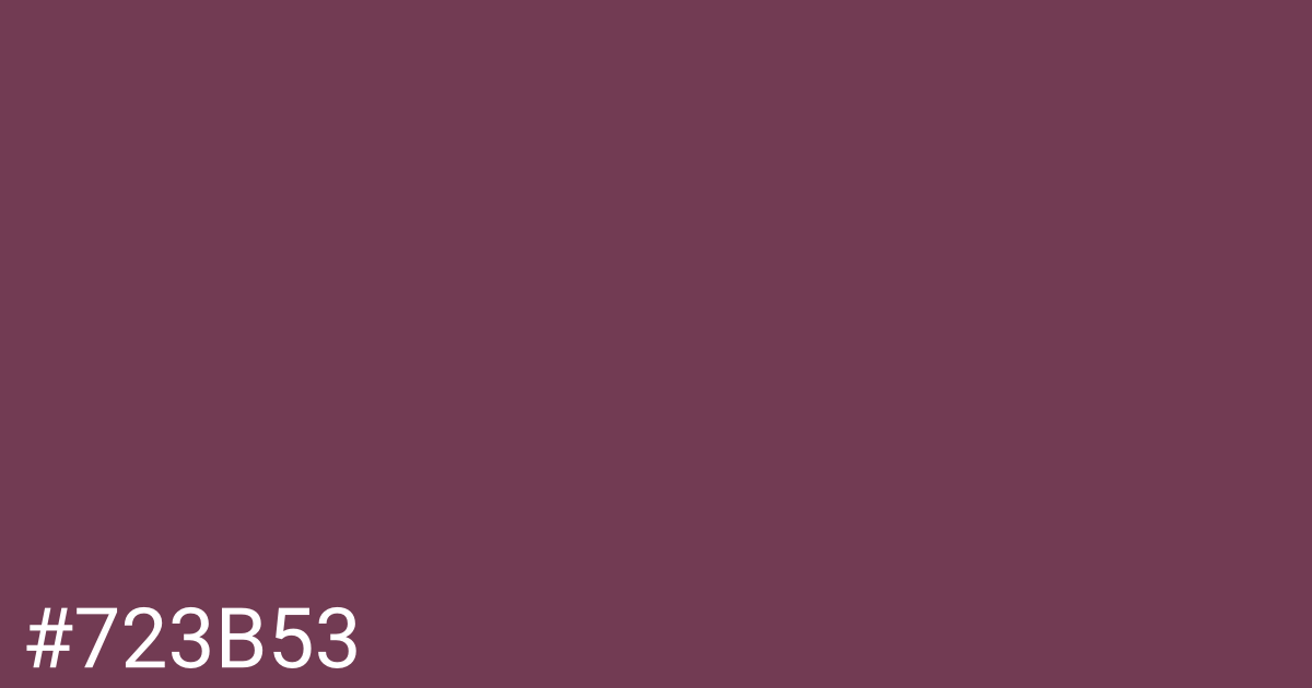 Hex color #723b53 graphic