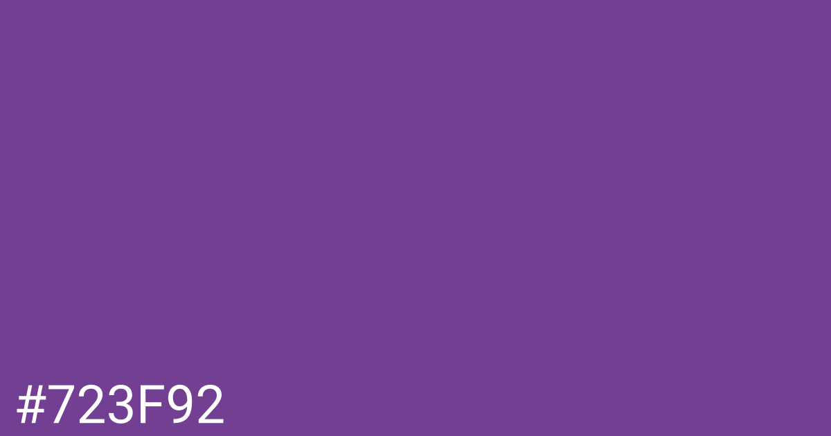 Hex color #723f92 graphic