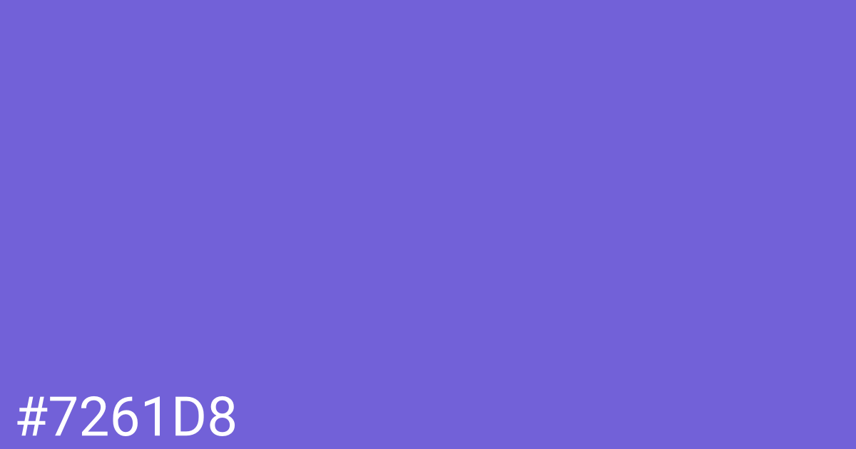 Hex color #7261d8 graphic