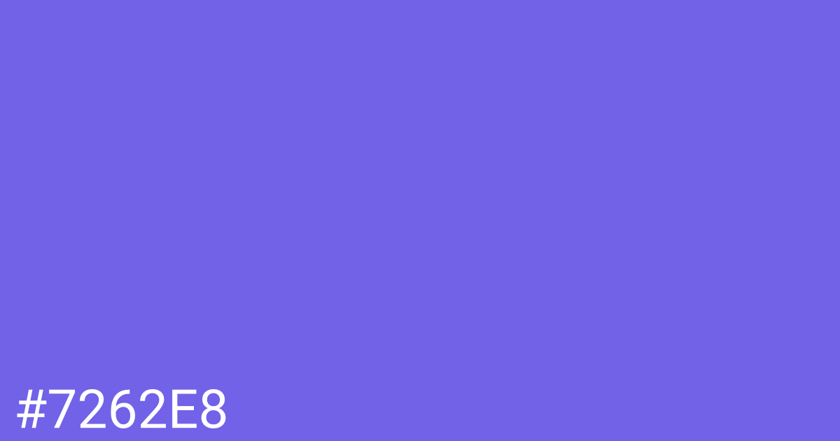 Hex color #7262e8 graphic