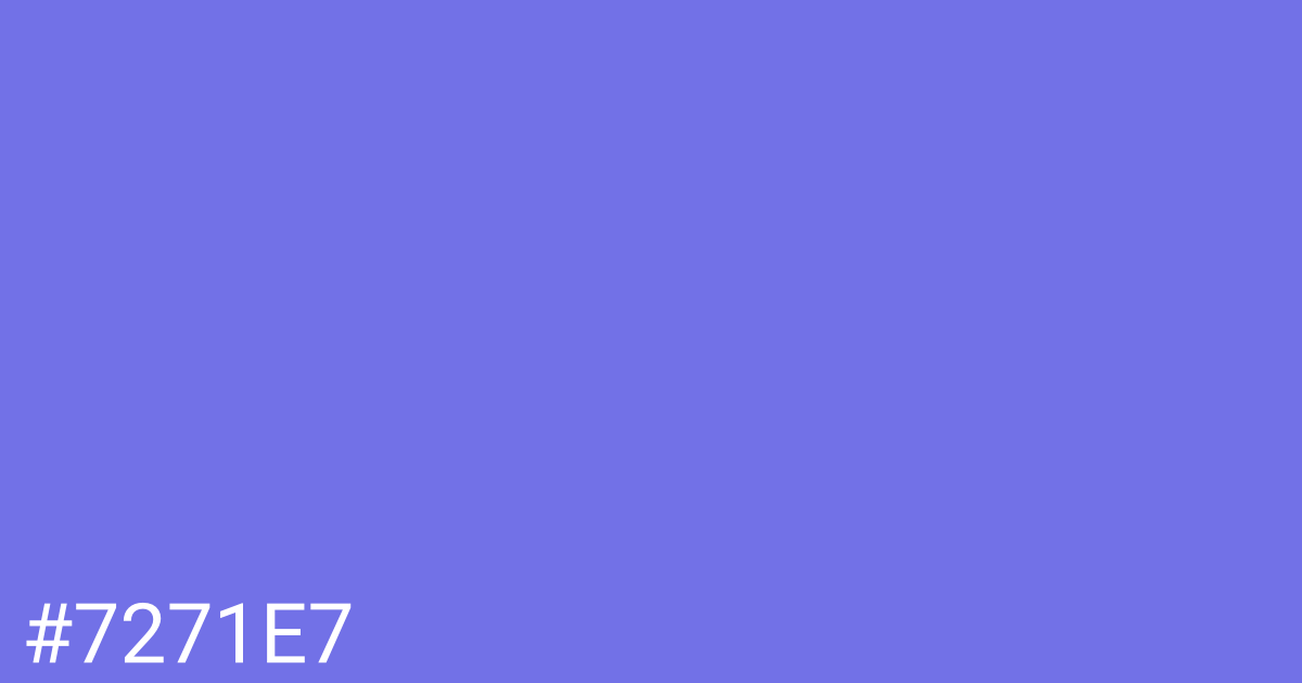 Hex color #7271e7 graphic