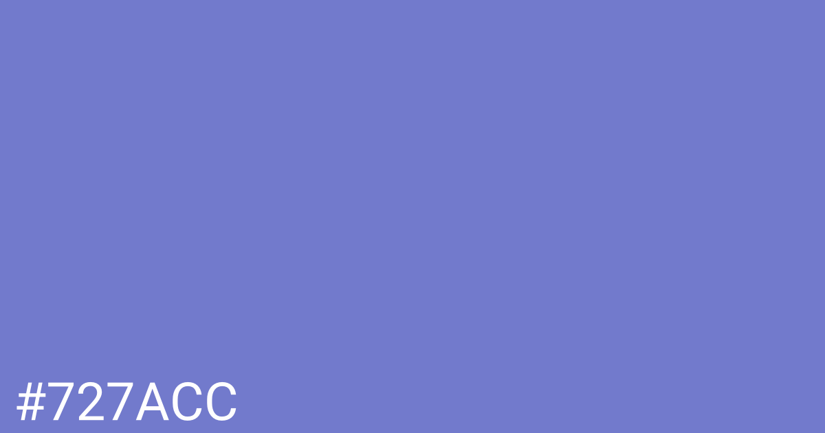Hex color #727acc graphic