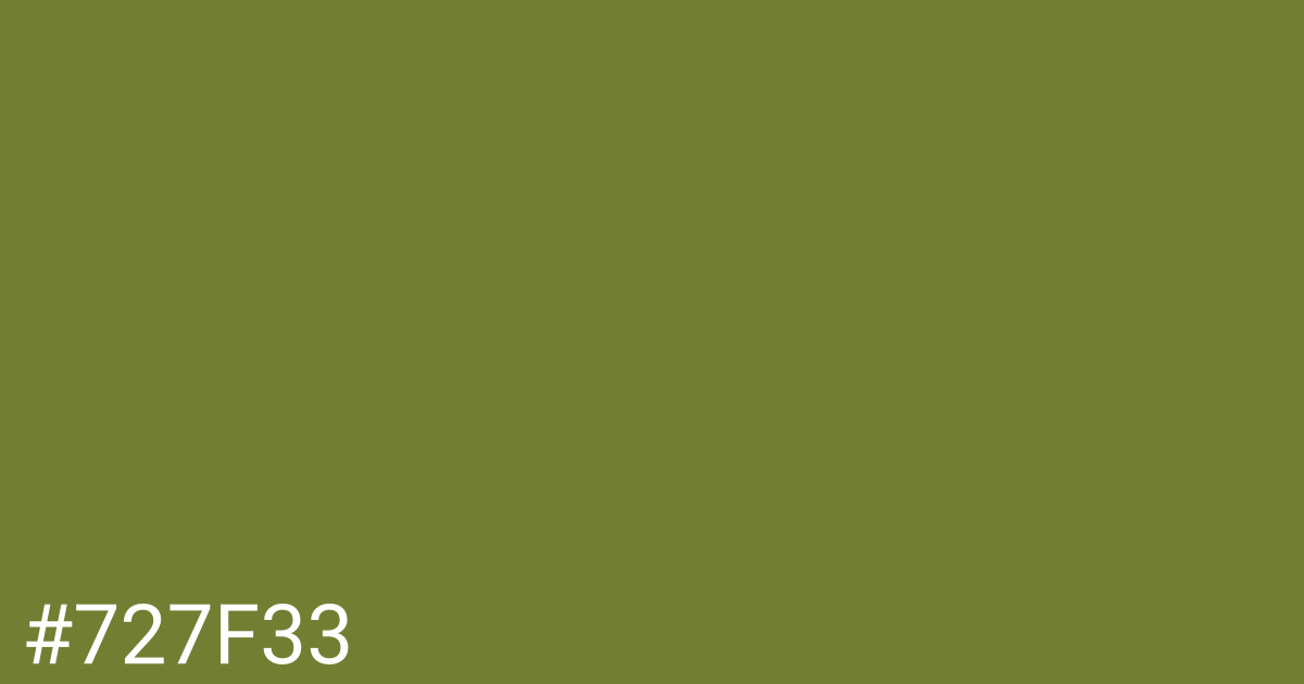 Hex color #727f33 graphic