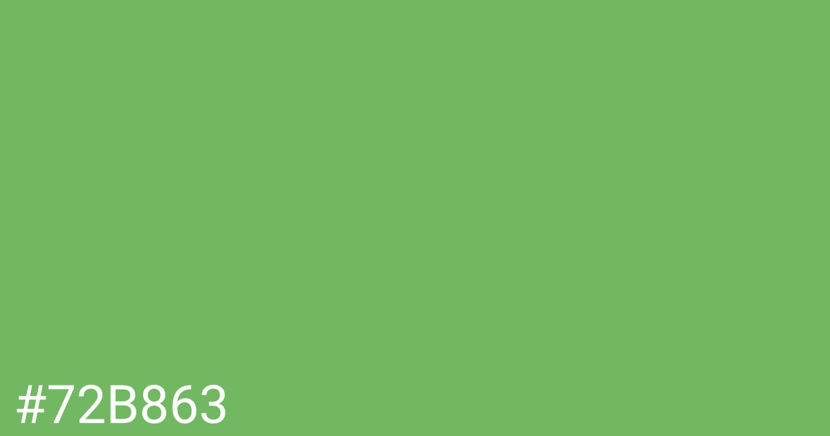 Hex color #72b863 graphic