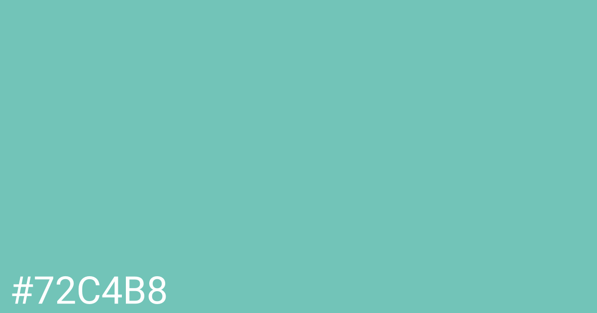 Hex color #72c4b8 graphic