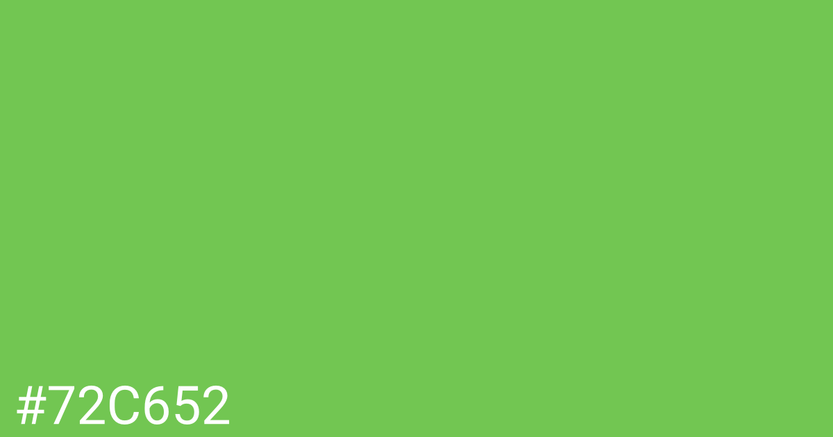 Hex color #72c652 graphic