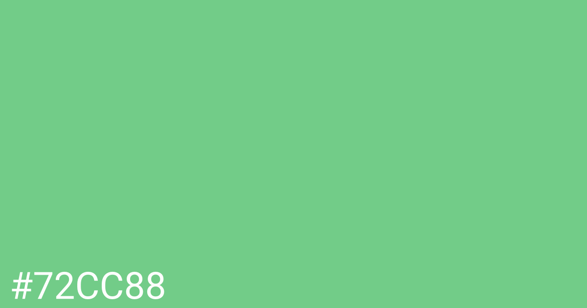 Hex color #72cc88 graphic