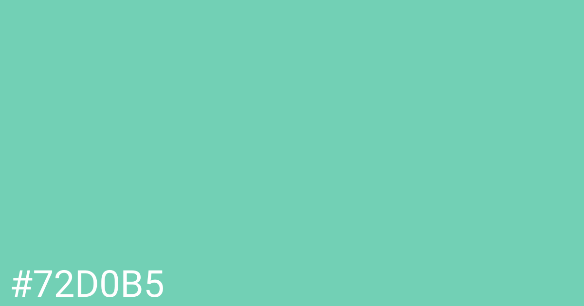 Hex color #72d0b5 graphic