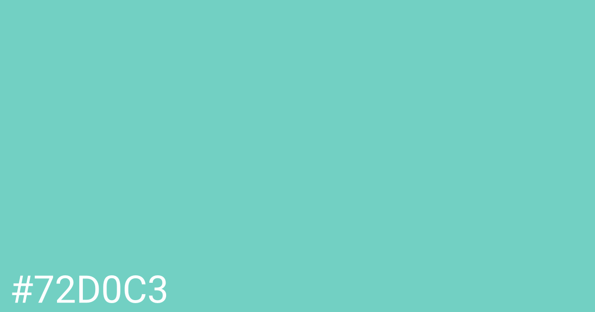 Hex color #72d0c3 graphic