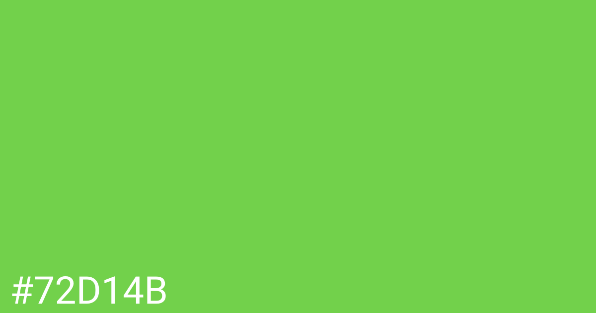 Hex color #72d14b graphic