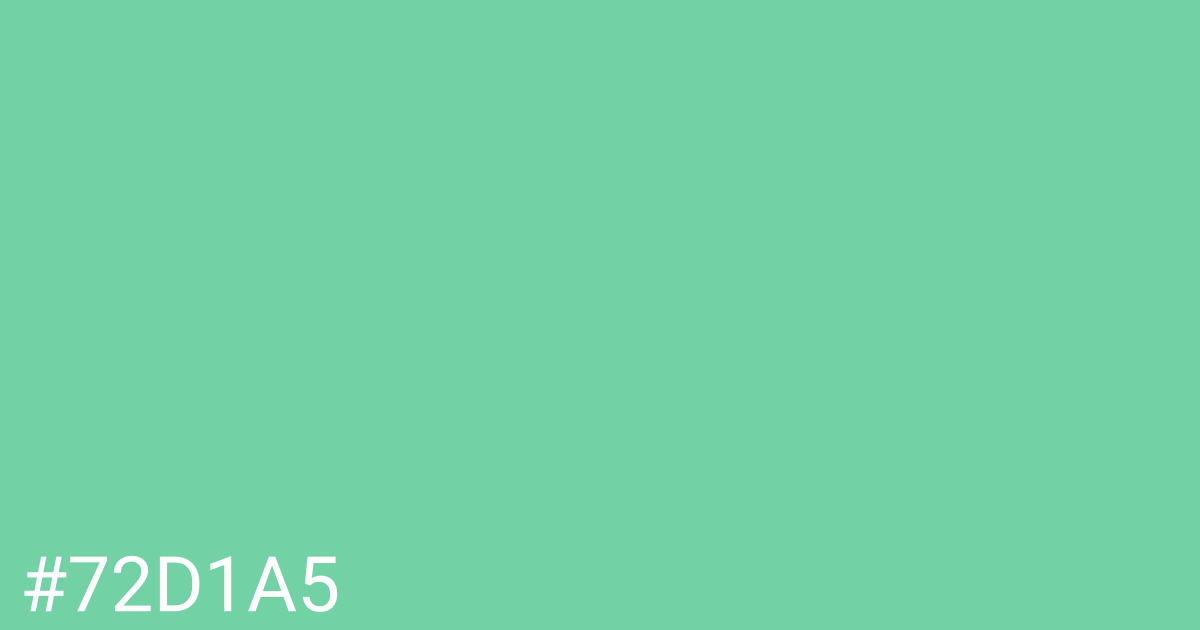 Hex color #72d1a5 graphic