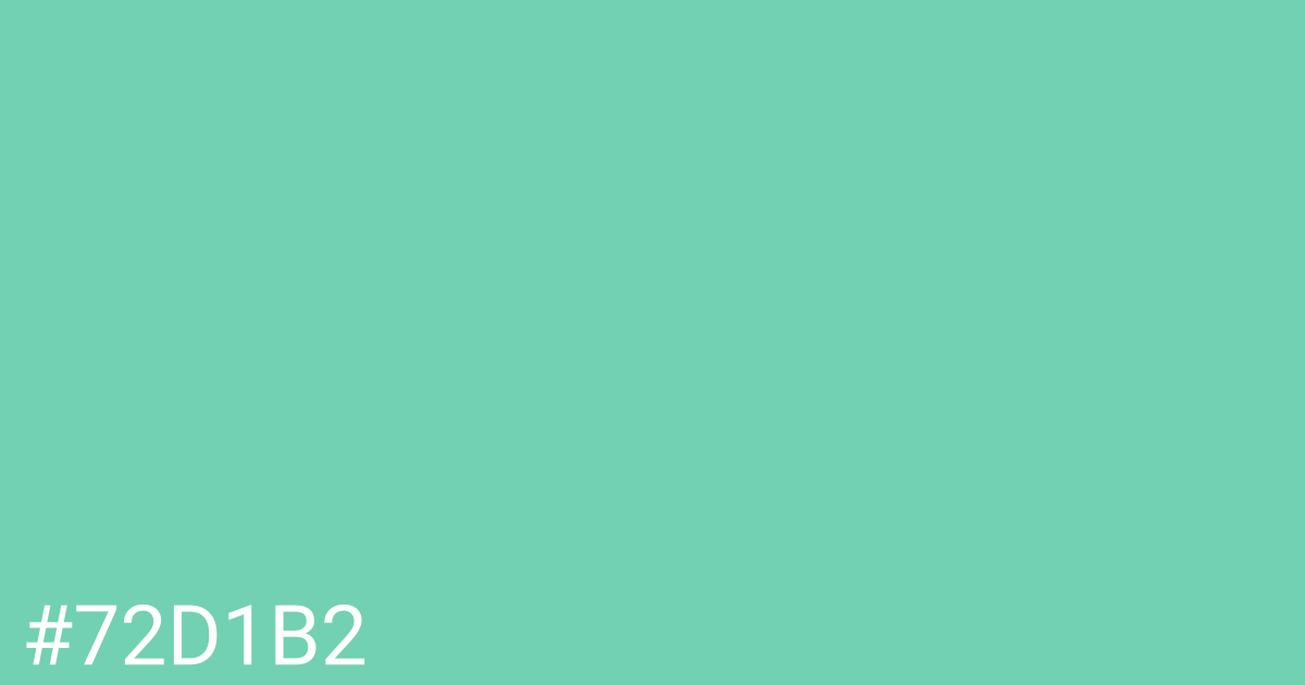 Hex color #72d1b2 graphic