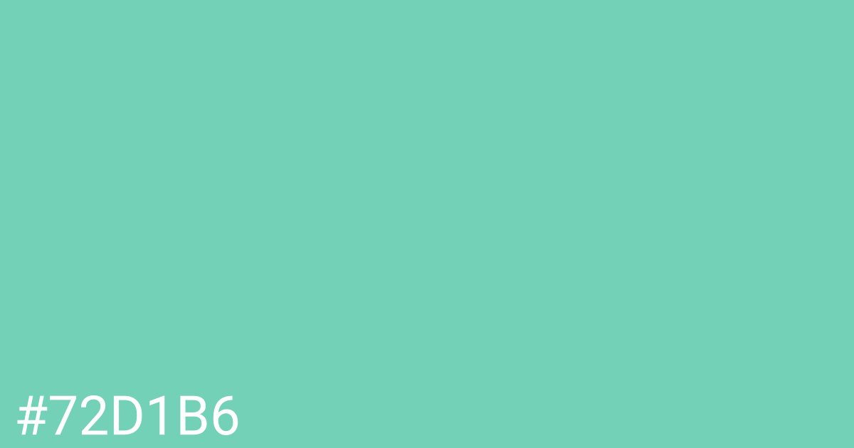 Hex color #72d1b6 graphic