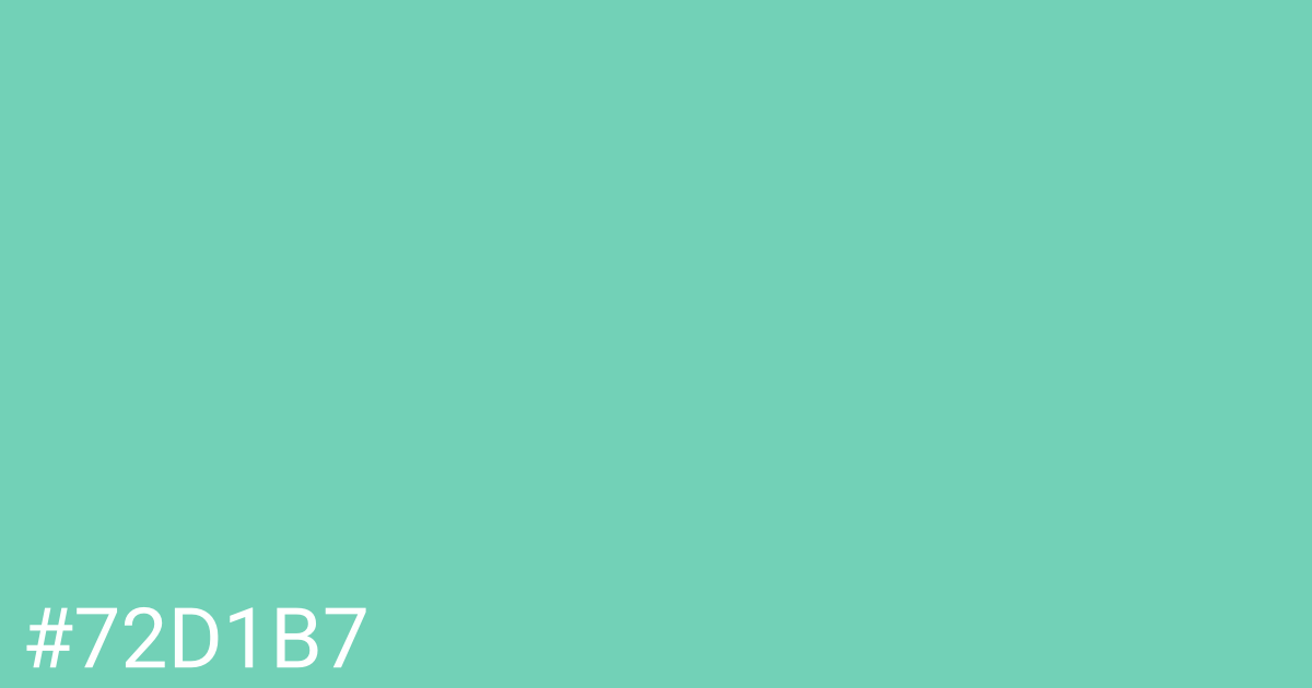 Hex color #72d1b7 graphic