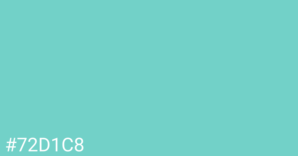 Hex color #72d1c8 graphic