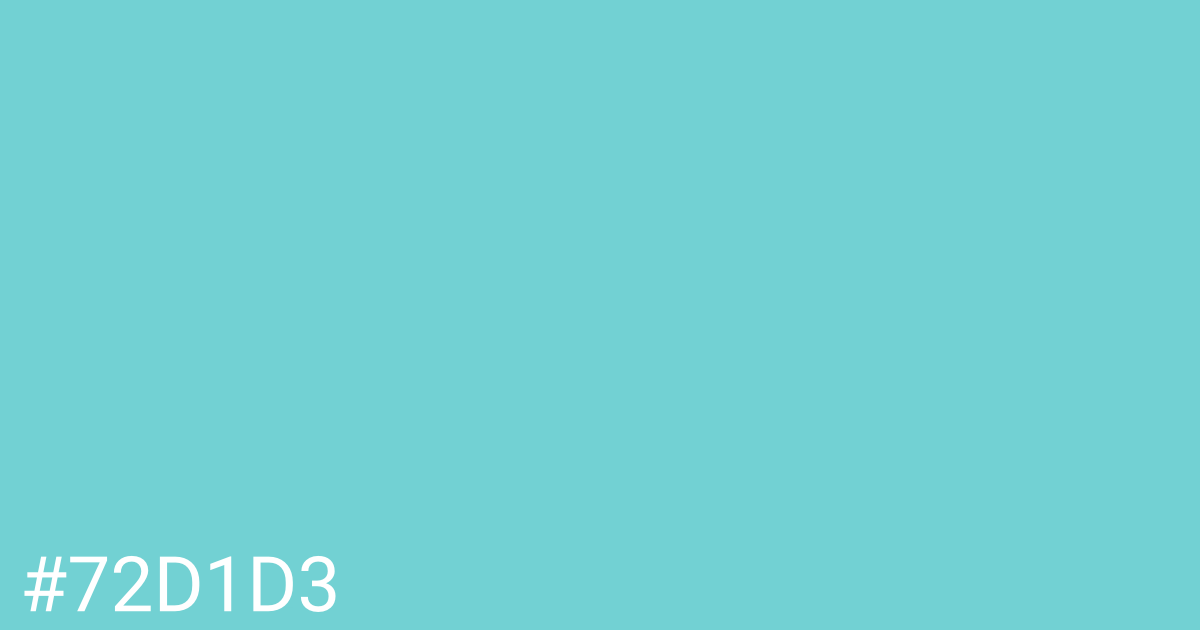 Hex color #72d1d3 graphic