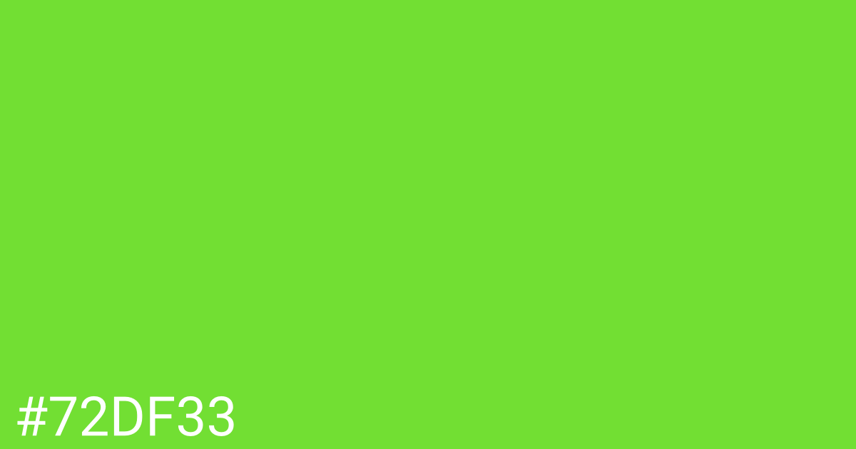 Hex color #72df33 graphic