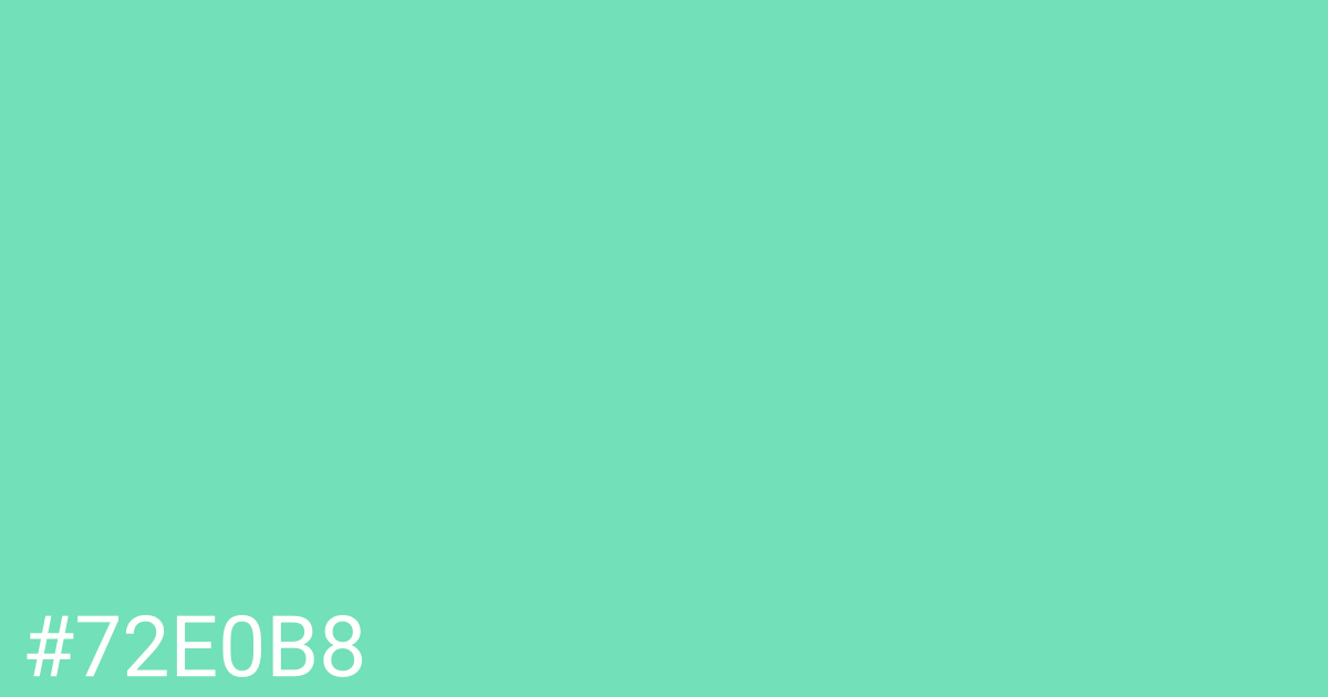 Hex color #72e0b8 graphic