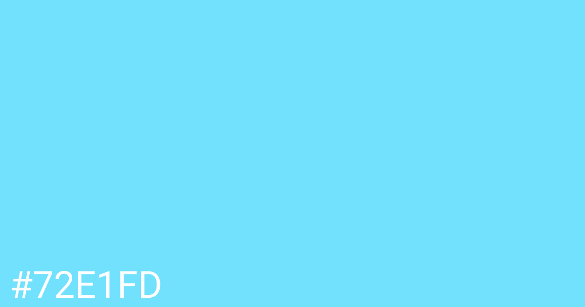 Hex color #72e1fd graphic