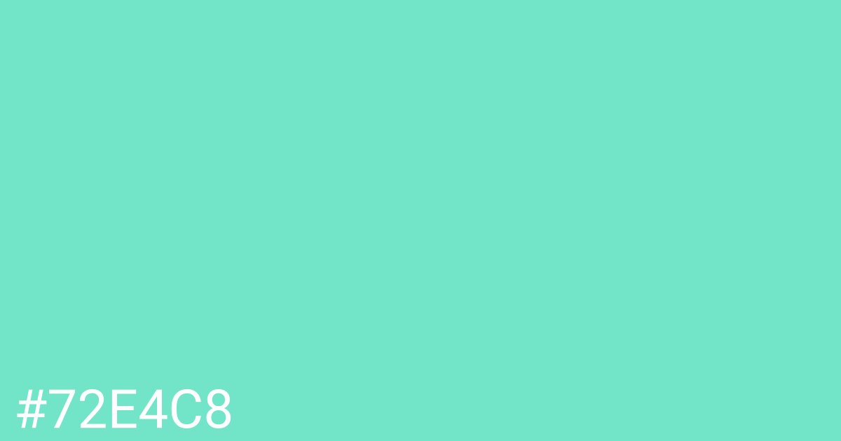 Hex color #72e4c8 graphic