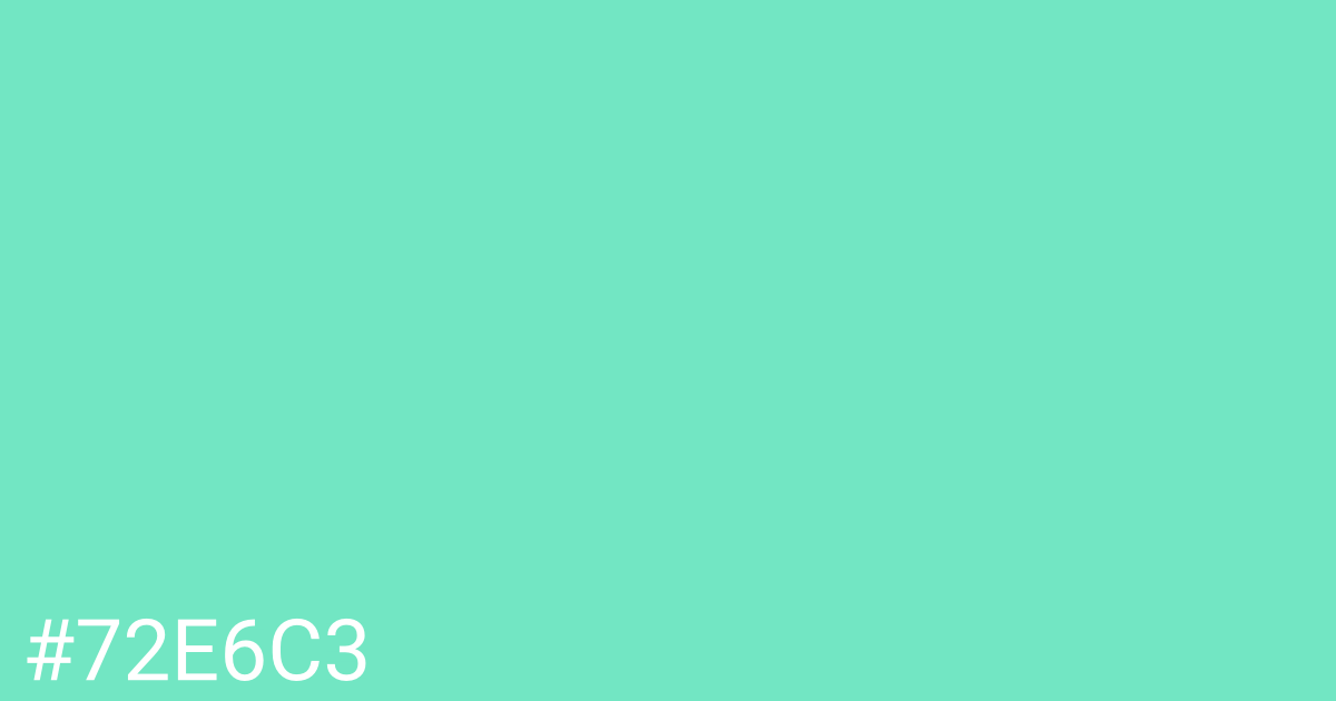 Hex color #72e6c3 graphic