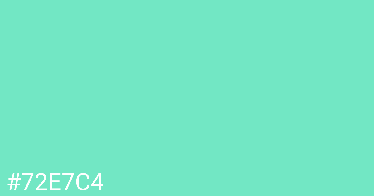 Hex color #72e7c4 graphic