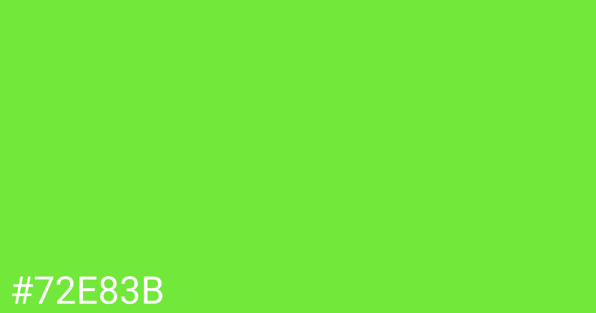 Hex color #72e83b graphic