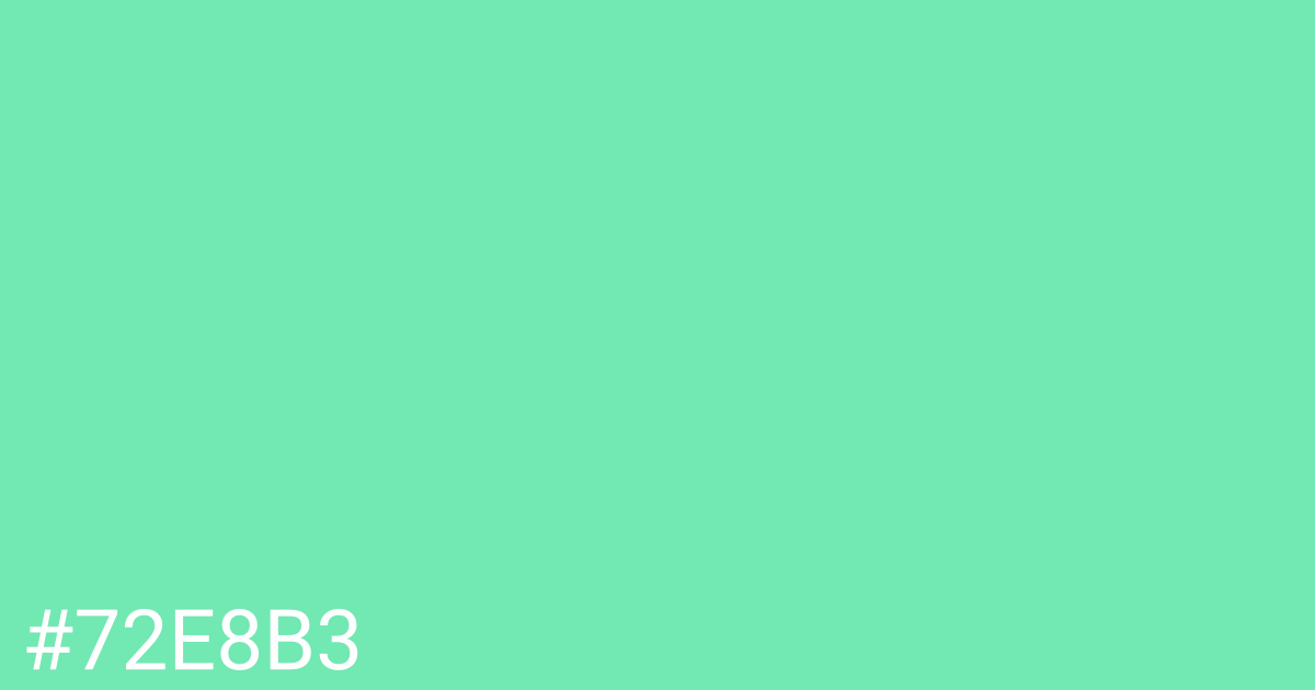Hex color #72e8b3 graphic