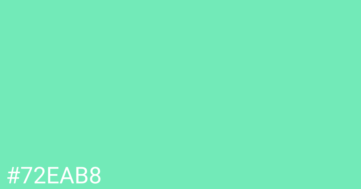 Hex color #72eab8 graphic