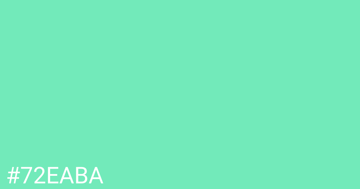 Hex color #72eaba graphic