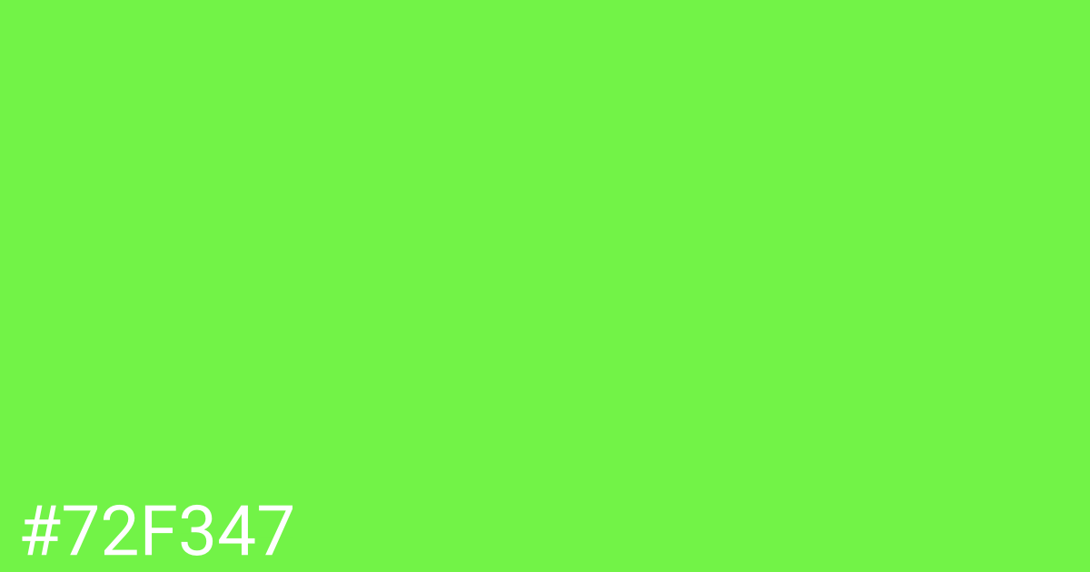 Hex color #72f347 graphic