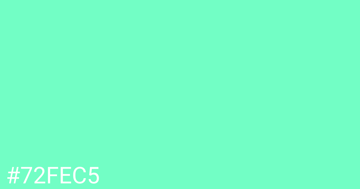 Hex color #72fec5 graphic