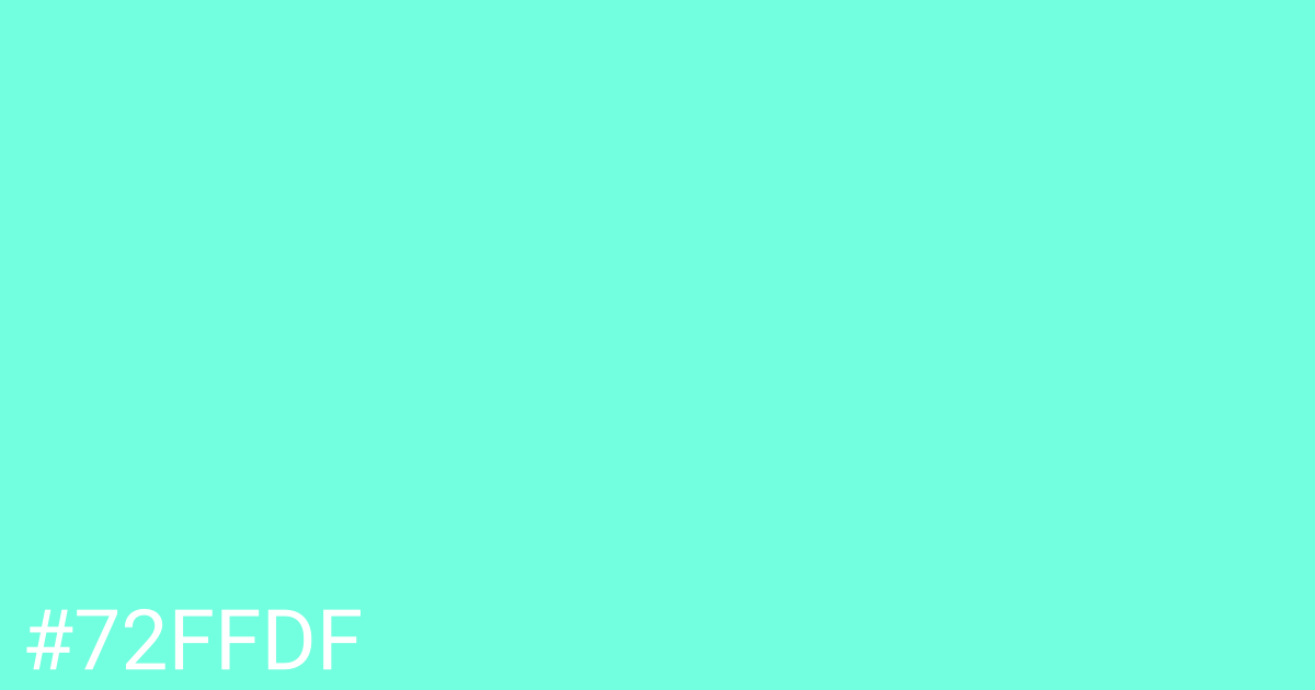 Hex color #72ffdf graphic