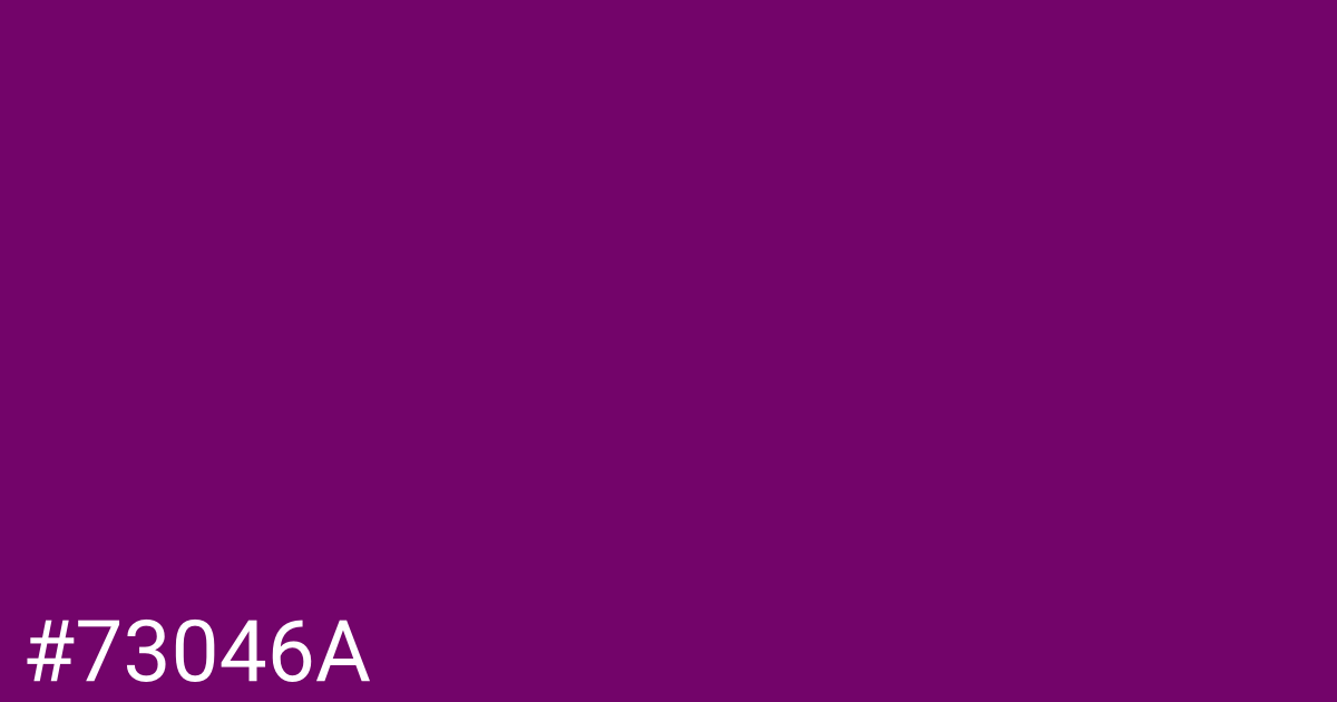 Hex color #73046a graphic