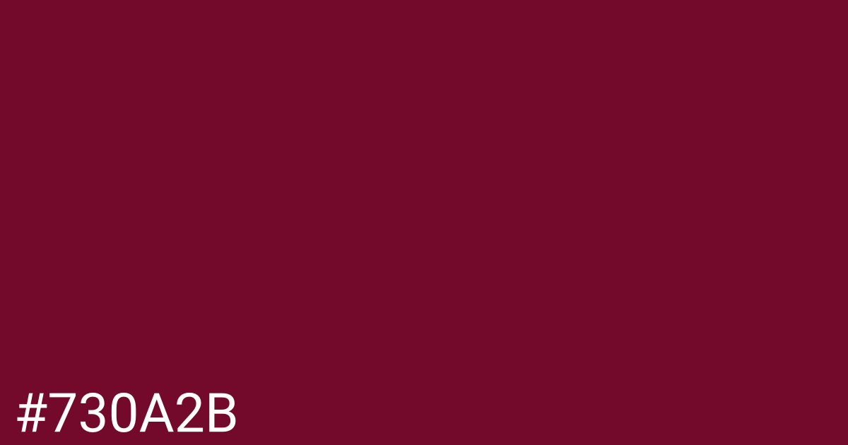 Hex color #730a2b graphic